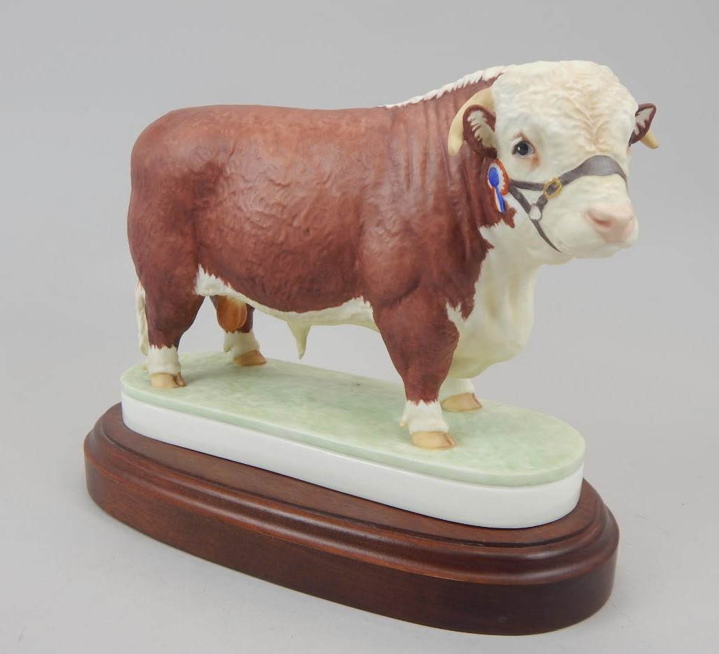 Appraisal: A Royal Worcester porcelain model of a Hereford Bull modelled