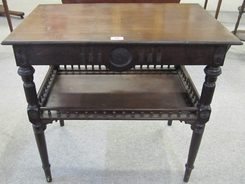 Appraisal: Victorian mahogany to tier occasional table