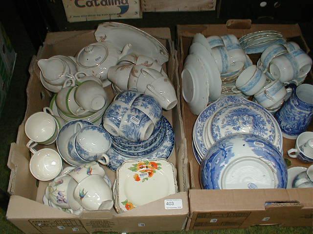 Appraisal: Blue and white pottery tea ware and sundry ceramics