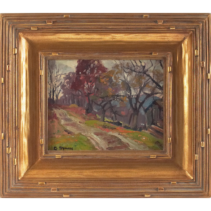 Appraisal: George Gardner Symons American - Autumn Landscape c oil on