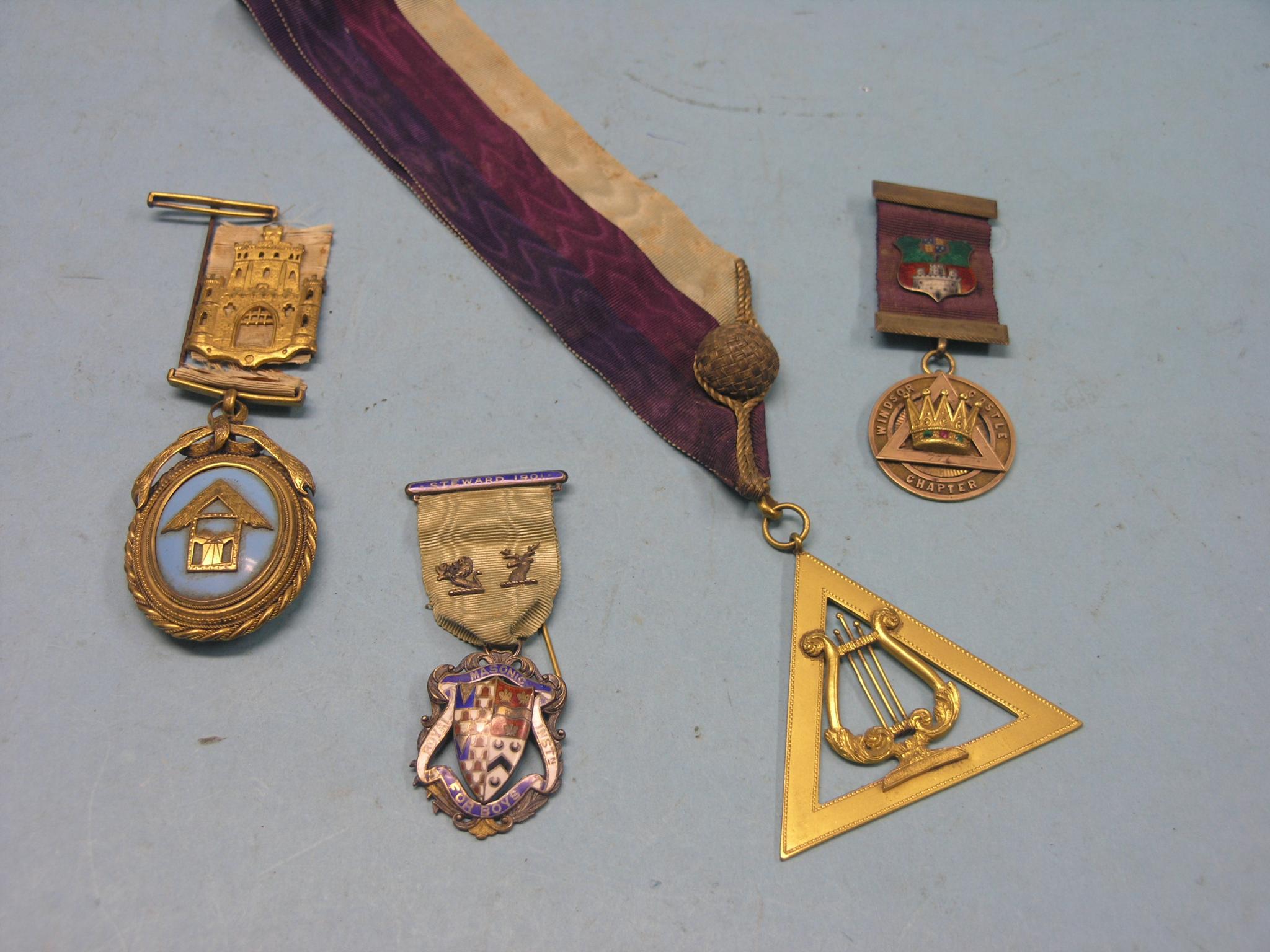 Appraisal: Masonic regalia presented to John Tolley Windsor Castle Lodge-Chapter ct