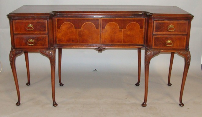 Appraisal: George II Style Walnut Sideboard L inches