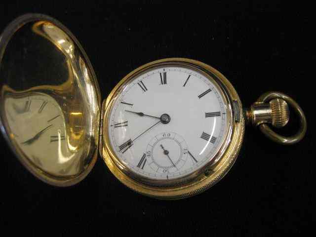 Appraisal: Waltham Pocketwatch hunting case size gold-filled case sterling model working