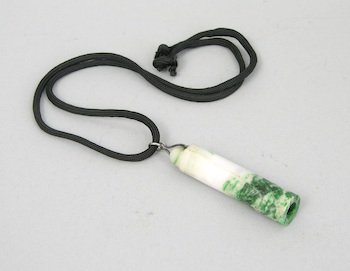 Appraisal: A Carved Jadeite White and Green Color Pendant Chinese Of