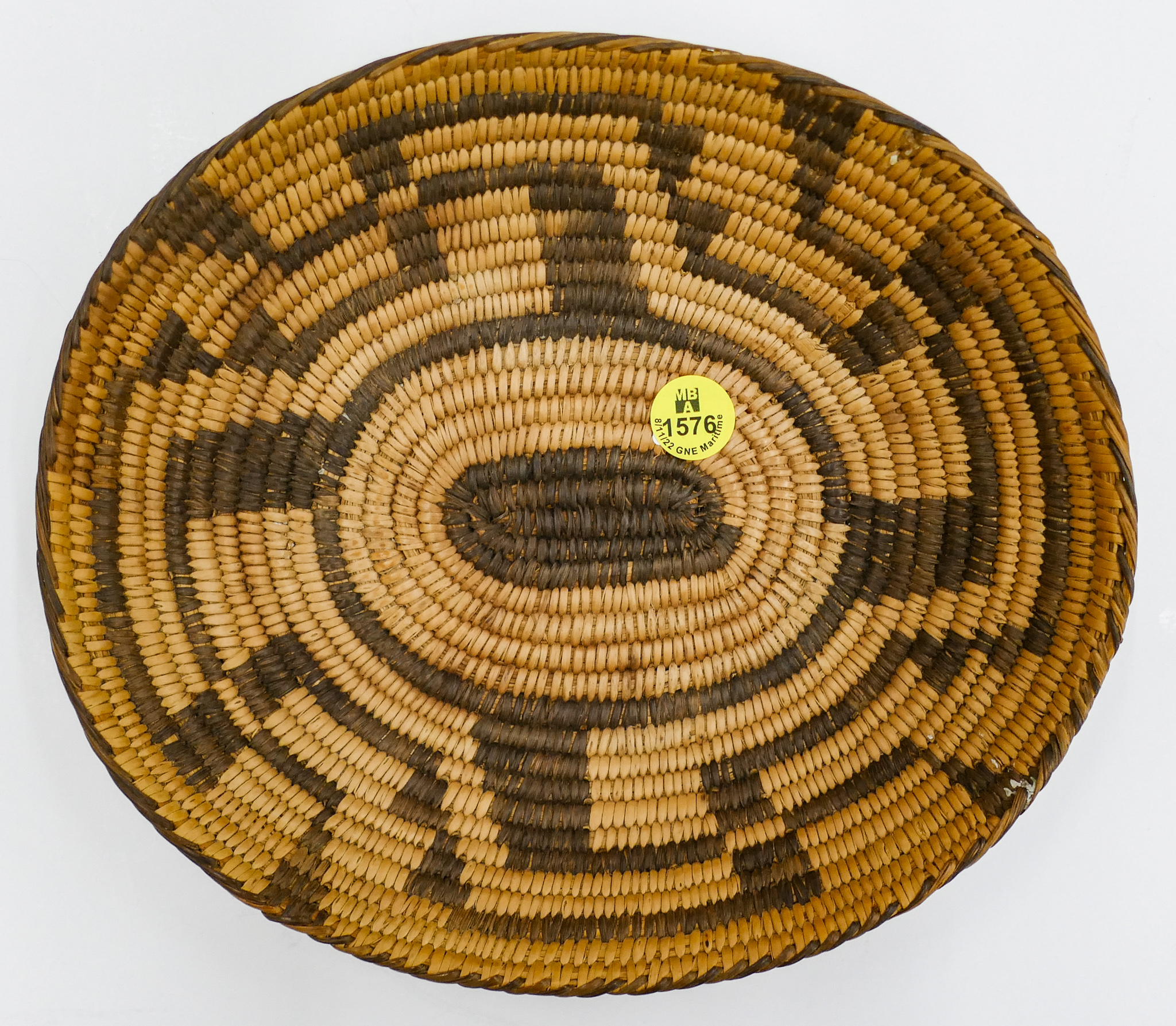 Appraisal: Antique Pima Indian Basketry Tray ''