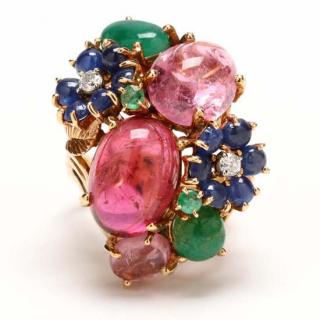 Appraisal: KT Multi Gemset Ring in a colorful design set in