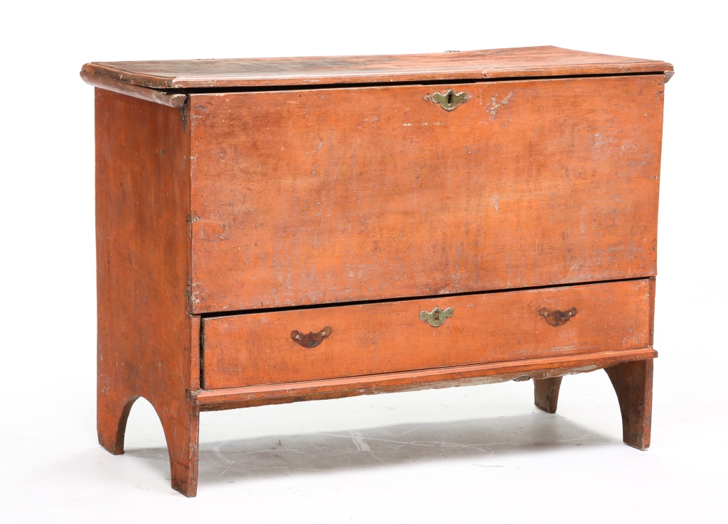 Appraisal: AMERICAN PAINTED BLANKET CHEST Late th- th century pine Chest