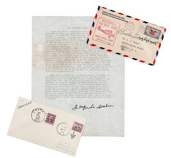 Appraisal: AVIATORS - FEMALE A group of signatures and letters comprising