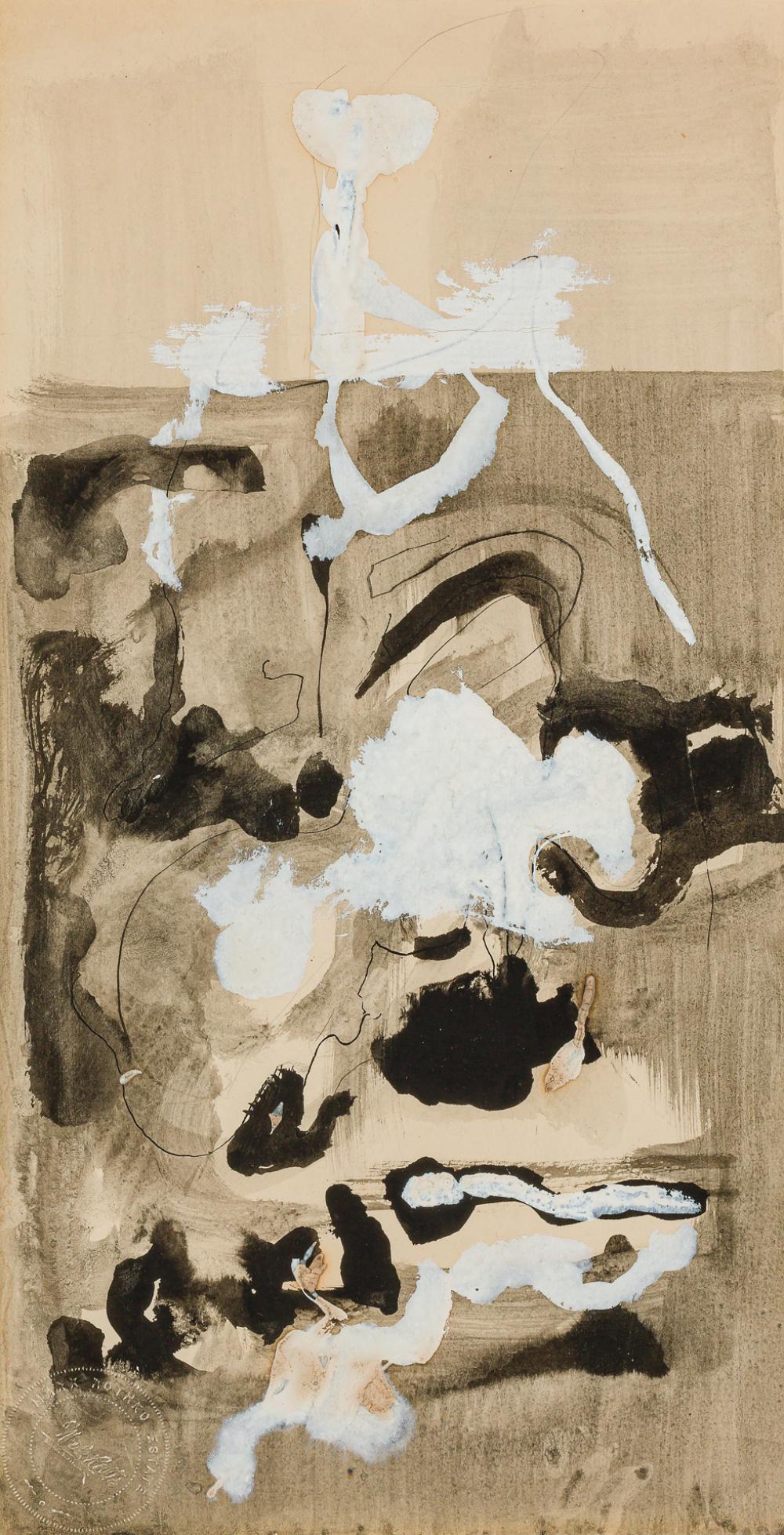 Appraisal: MARK ROTHKO American - Untitled c brush and black ink