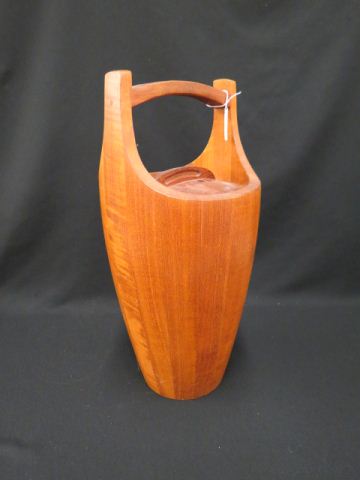 Appraisal: Dansk Danish Teak Ice Bucket top handle tall excellent