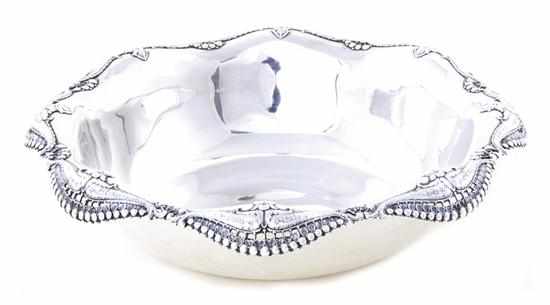 Appraisal: Tiffany Co sterling centerbowl New York circa - scalloped piercework