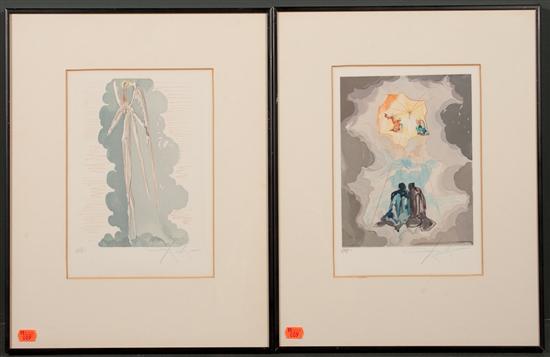 Appraisal: Salvador Dali Spanish - Two illustrations from the Divine Comedy