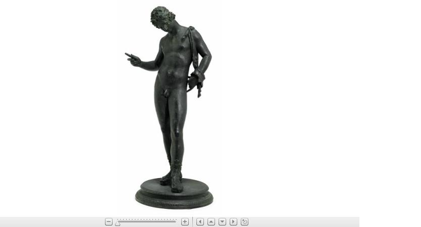 Appraisal: Patinated bronze figure of Narcissus after the Antiquenaples late th