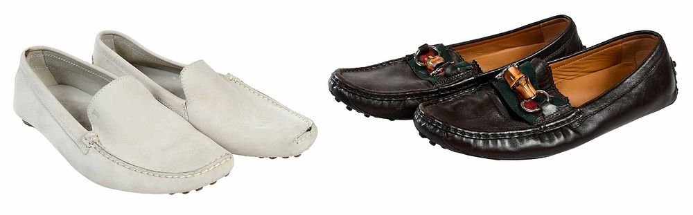 Appraisal: Two Pairs of Driving Shoes Gucci and Tod's th century