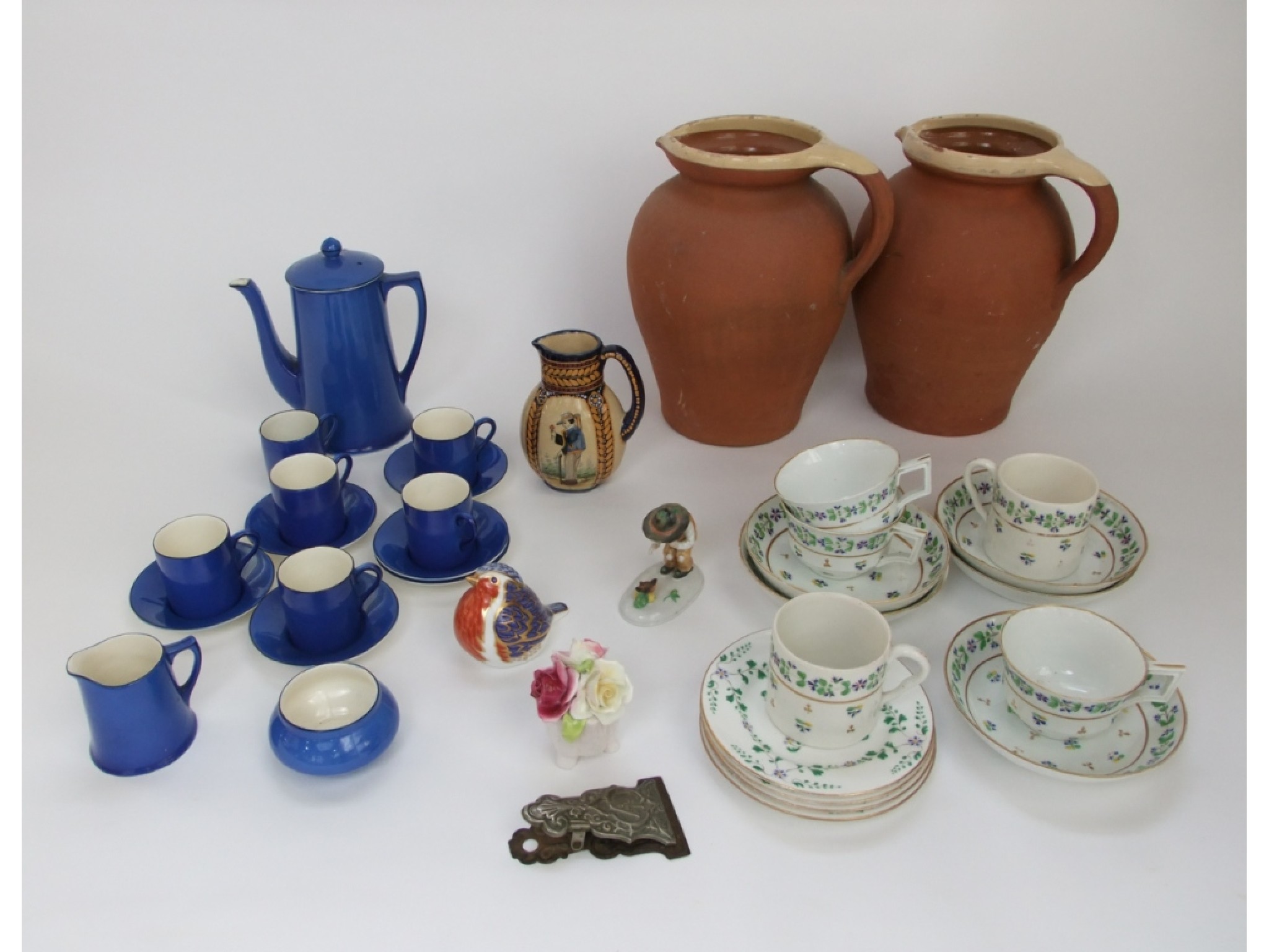 Appraisal: A collection of early th century tea wares with blue