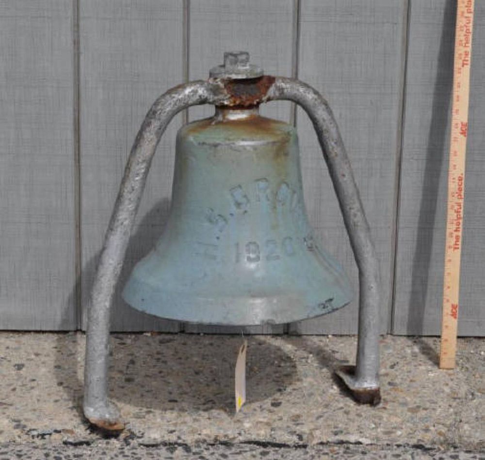 Appraisal: Bronze Ship's Bell HS Groves with wear rust from exposure