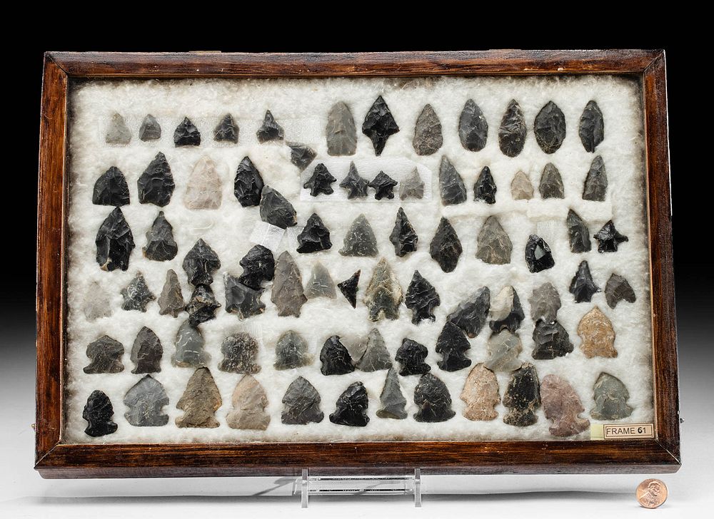 Appraisal: Native American Virginian Stone Arrowheads Originally Listed At Native American