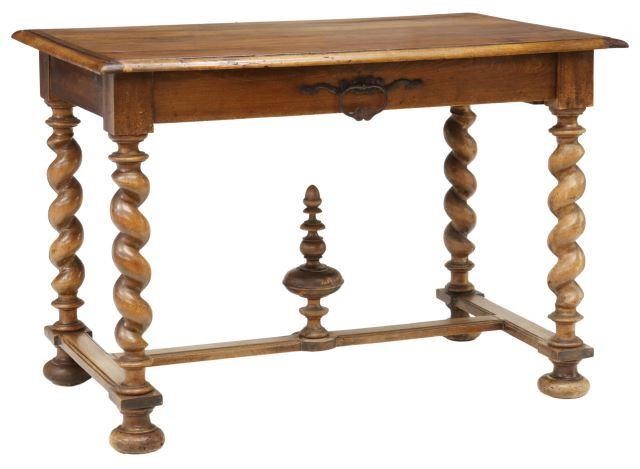 Appraisal: French Louis XIII style walnut writing table late th c