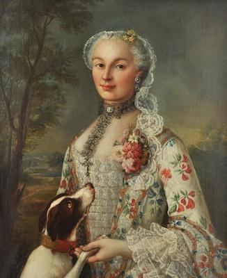 Appraisal: Attr Francois Hubert Drouais French - Portrait of a lady