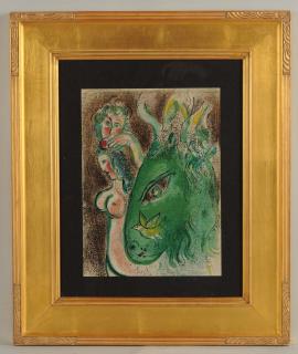 Appraisal: Marc Chagall Paradise This lot consists of an original lithograph