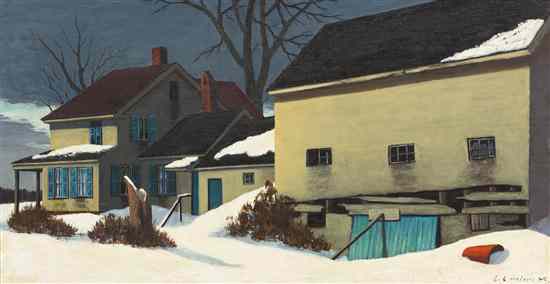 Appraisal: Luigi Lucioni American Italian - Winter Homestead oil on board