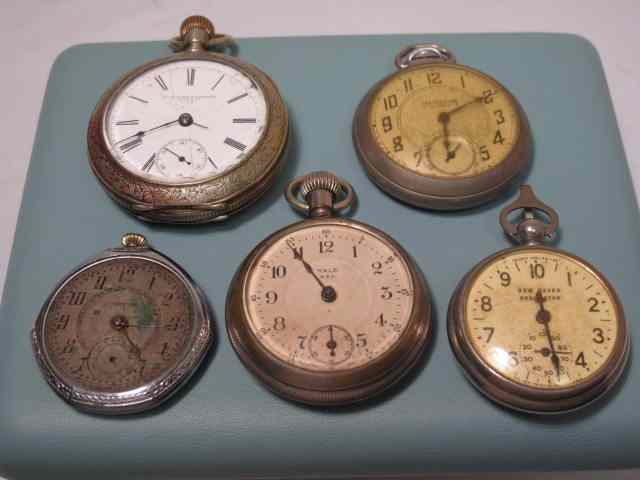 Appraisal: Lot of five pocket watches Includes New York Standard Watch