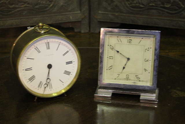 Appraisal: A TH CENTURY BRASS CYLINDER CLOCK with enamel dial marked