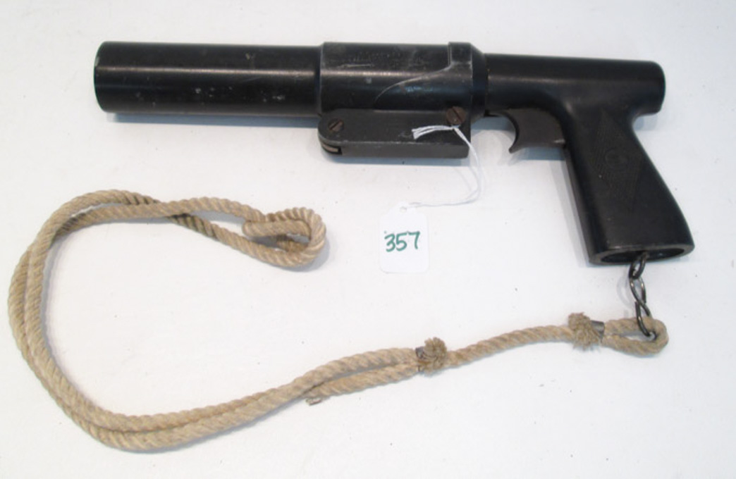 Appraisal: R F SEDGLEY MK IV SIGNAL PISTOL barrel black Bakelite