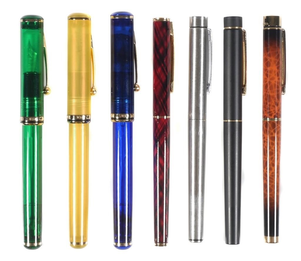 Appraisal: Seven vintage Sheaffer's fountain pens Five pens have k gold