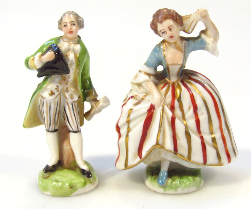 Appraisal: A thC Vienna porcelain figure of a lady polychrome decorated