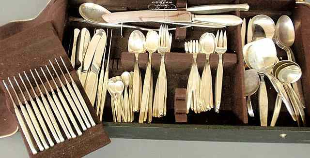 Appraisal: Sterling silver flatware service by Towle Contour pattern pieces to