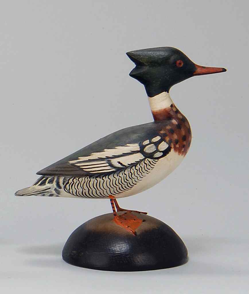 Appraisal: MINIATURE RED-BREASTED MERGANSER DRAKE By James Lapham of Dennisport Massachusetts