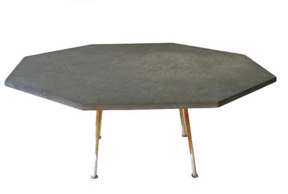 Appraisal: Large Sculptura fiberglass and steel dining table attributed to the