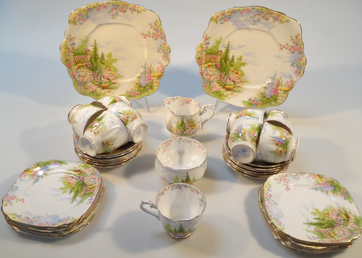 Appraisal: A Royal Albert Kentish Rockery part tea service to include