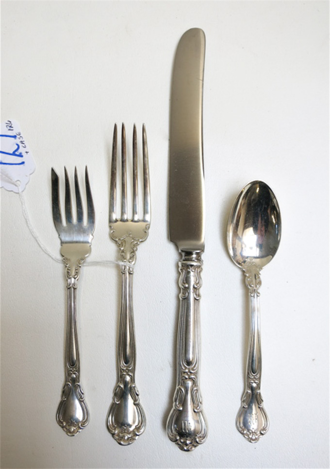 Appraisal: GORHAM CHANTILLY STERLING SILVER FLATWARE SET plus storage case one