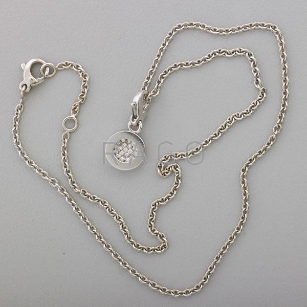 Appraisal: CHANEL PARIS DIAMOND K GOLD ROTUNDA NECKLACE Condition Report