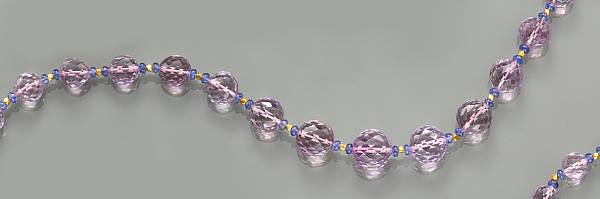 Appraisal: Lavender Amethyst and Sapphire Necklace Designed as a continuous strand