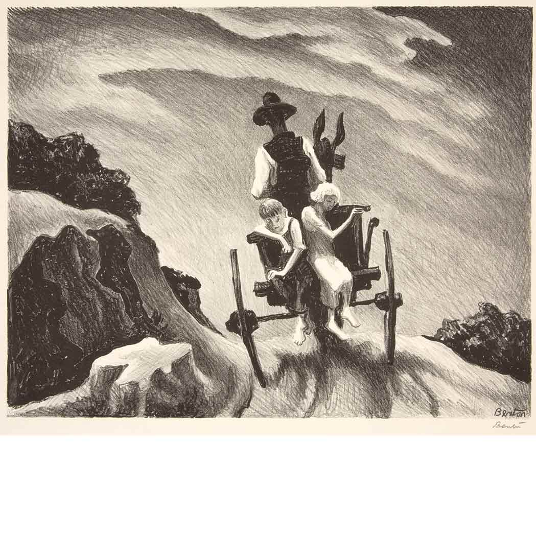 Appraisal: Thomas Hart Benton - GOIN' HOME FATH Lithograph signed in