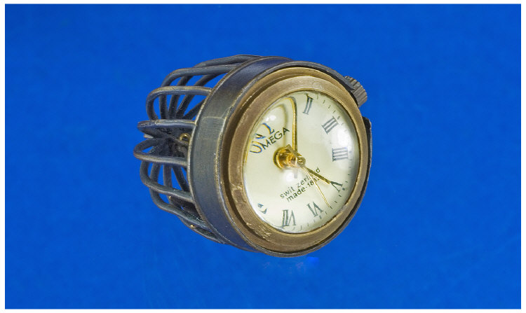 Appraisal: Novelty Fob Watch Cream Dial Roman Numerals With Centre Seconds