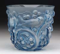 Appraisal: LALIQUE AVALON VASE Avalon decoration of blown molded birds with