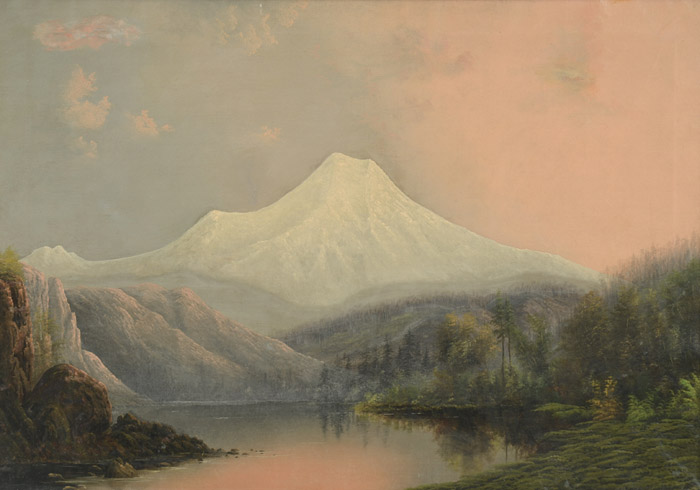 Appraisal: SCHOOL OF ELIZA R BARCHUS OIL ON CANVAS Mount Hood