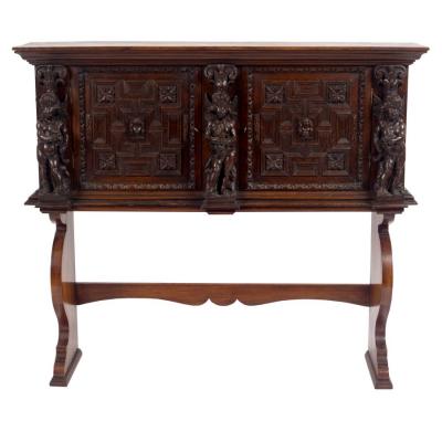 Appraisal: A th Century style cabinet on associated stand in the