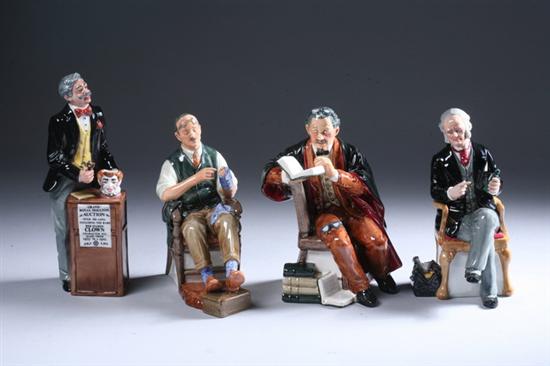 Appraisal: FOUR ROYAL DOULTON CHARACTER FIGURES Including The Bachelor The Professor