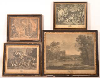 Appraisal: Four Various th Century Prints All in similar frames largest