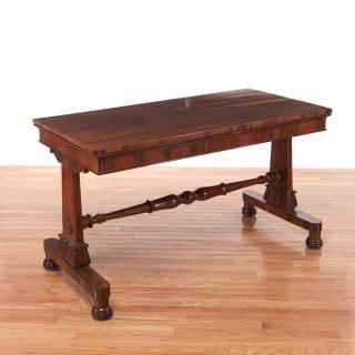 Appraisal: William IV carved library table William IV carved library table