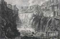 Appraisal: Giovanni Battista Piranesi Italian - Veduta Della Cascata Eques Piranesius