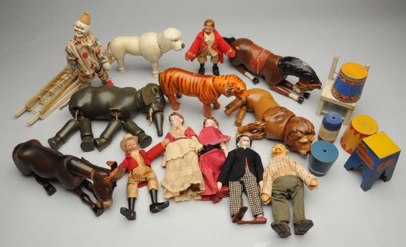 Appraisal: Large Lot Of Schoenhut Circus Items From the Humpty Dumpty