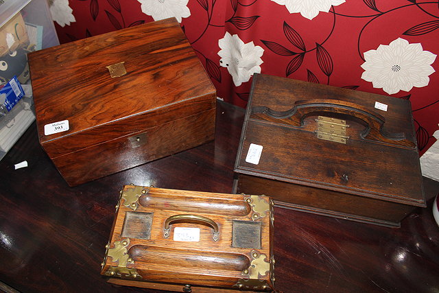 Appraisal: A TH CENTURY OAK INK STAND with brass mounts inkwells