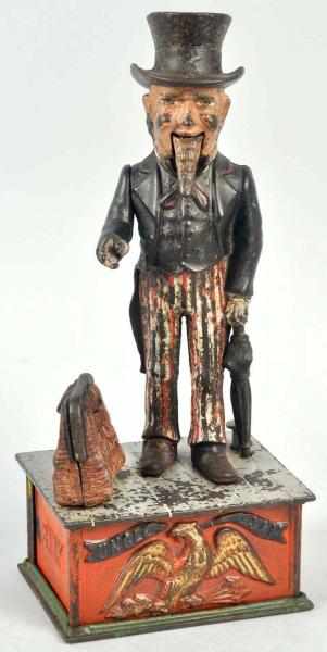 Appraisal: Cast Iron Uncle Sam Mechanical Bank Manufactured by Shepard Hardware