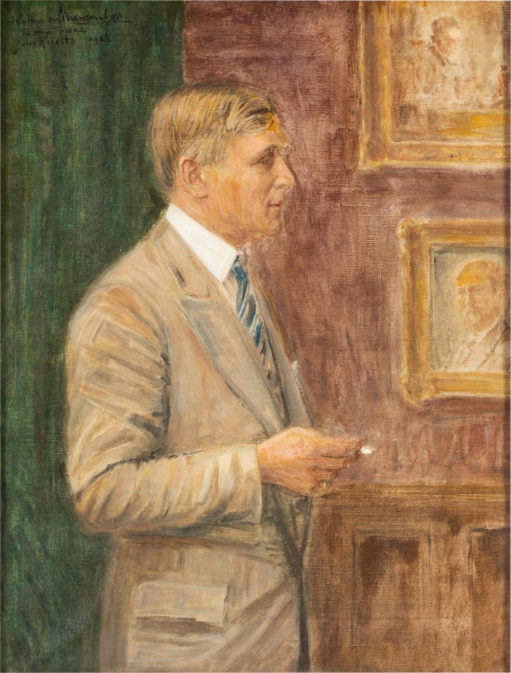 Appraisal: WILLEM VAN NIEUWENHOVEN - PORTRAIT OF JULES KIEVITSoil on canvas